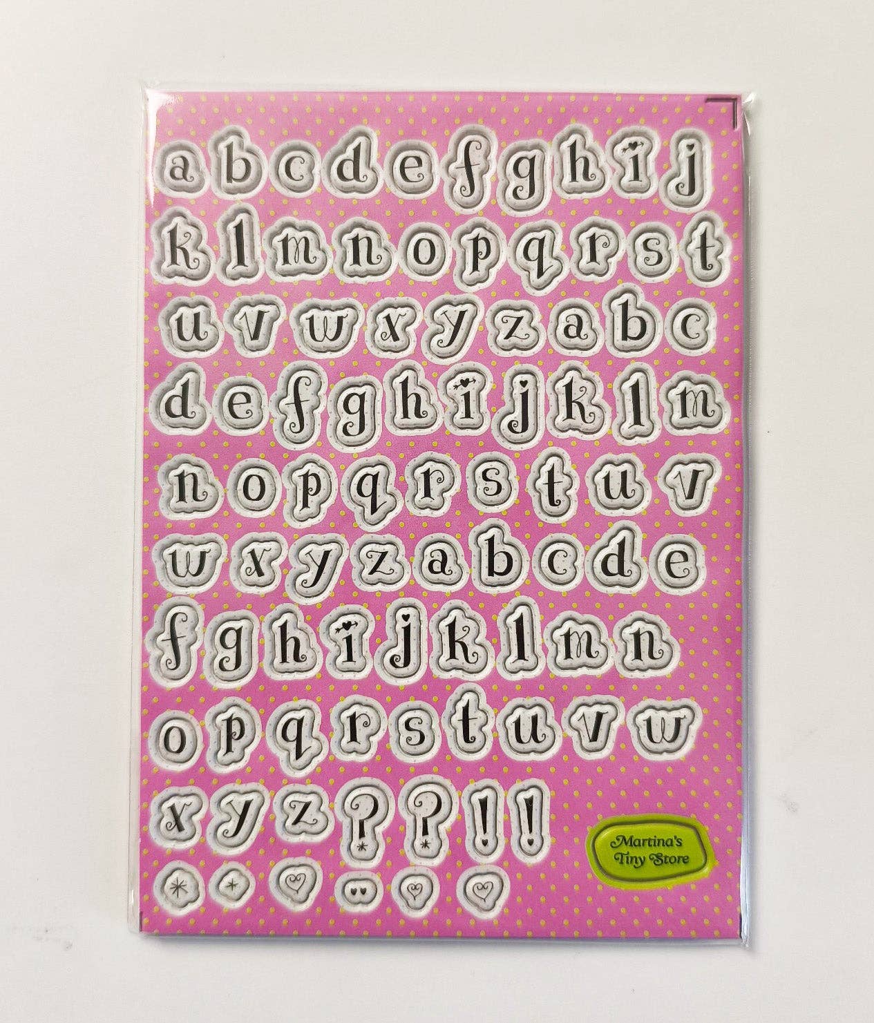 Whimsical Puffy Letter Stickers (2 sheets)