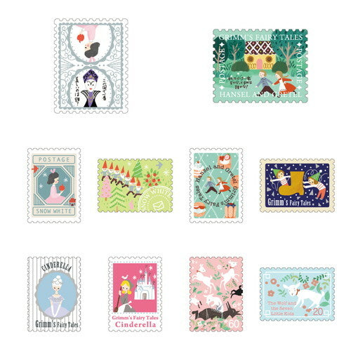 Shinzi Katoh Flake Sticker Matchbox Grimm Fairy Tale Friends