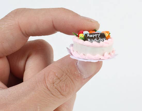 Miniature "Happy Birthday" Cake