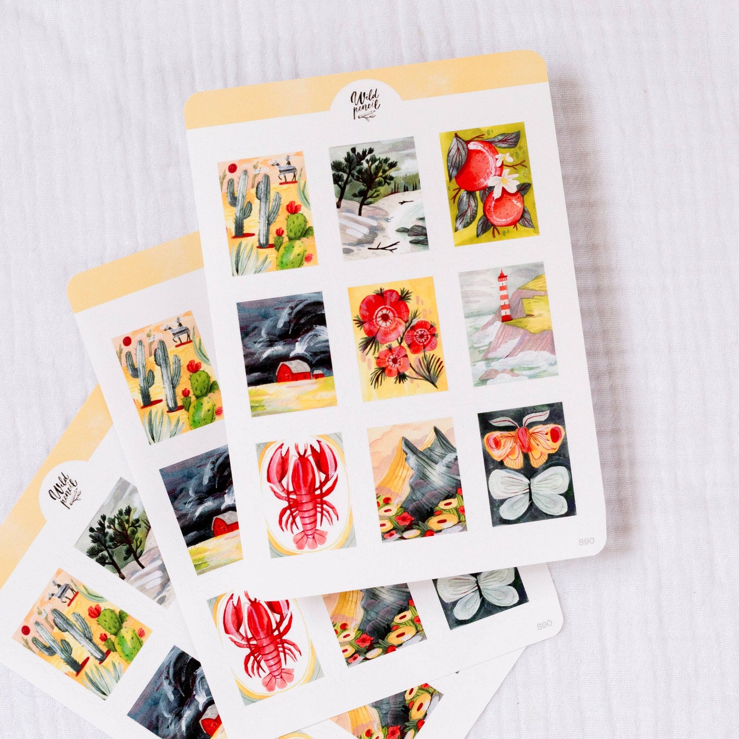 Sticker Sheet — Summer Stamps