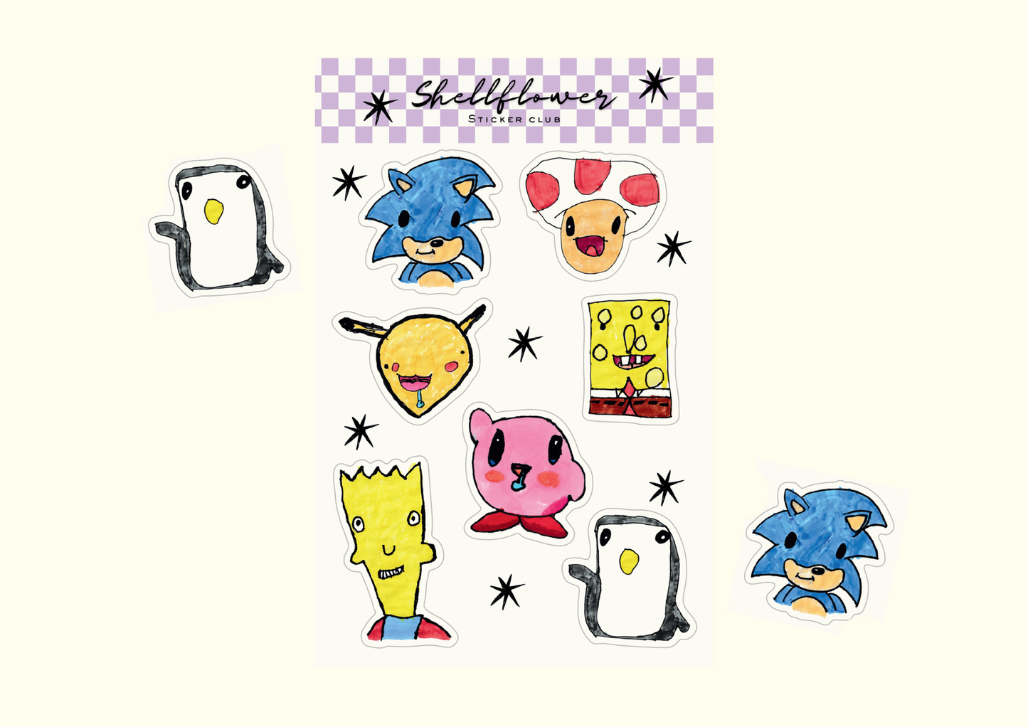 Cartoon Sticker Sheet