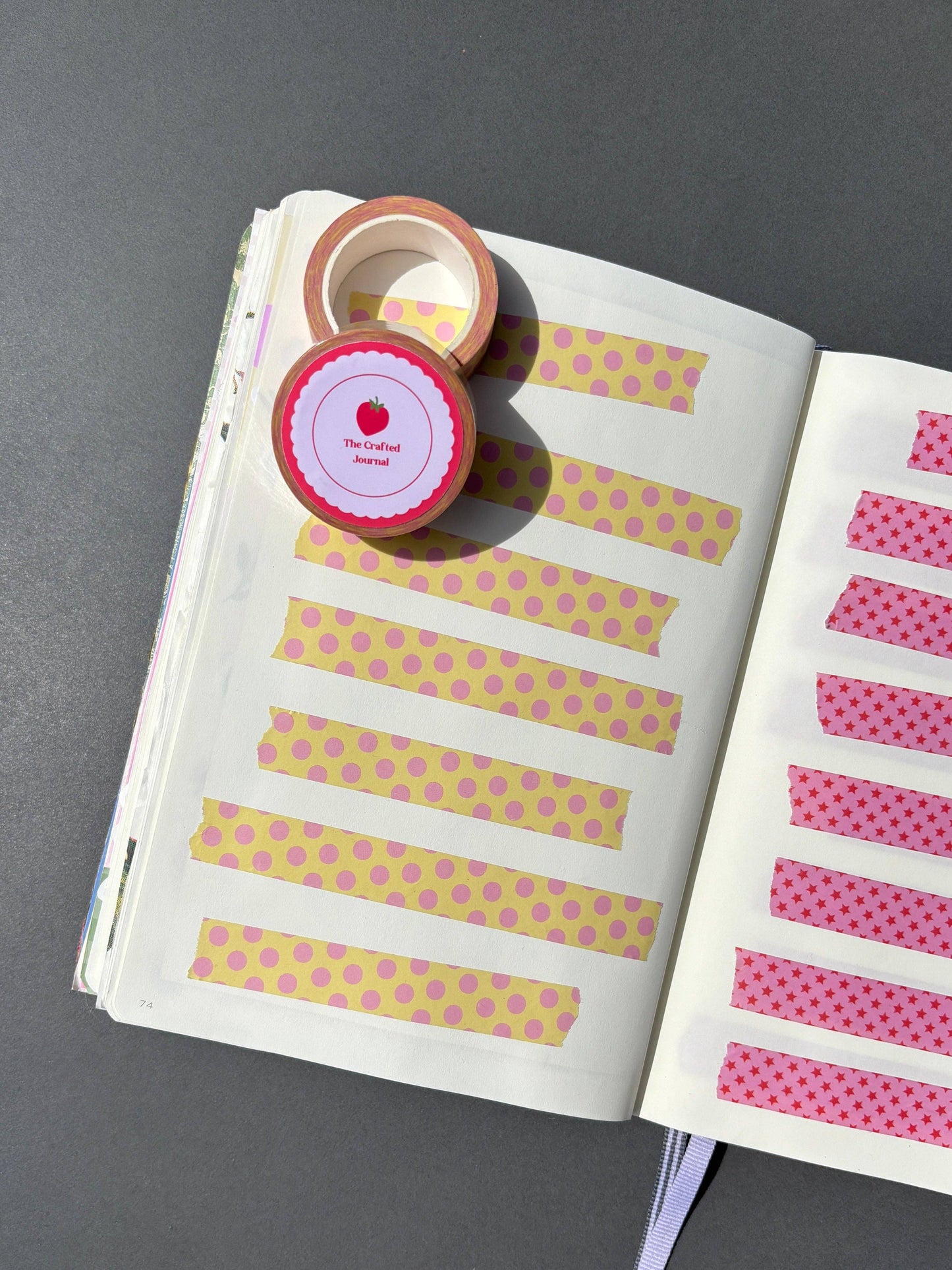 Pink and Yellow Polka Dot Washi Tape