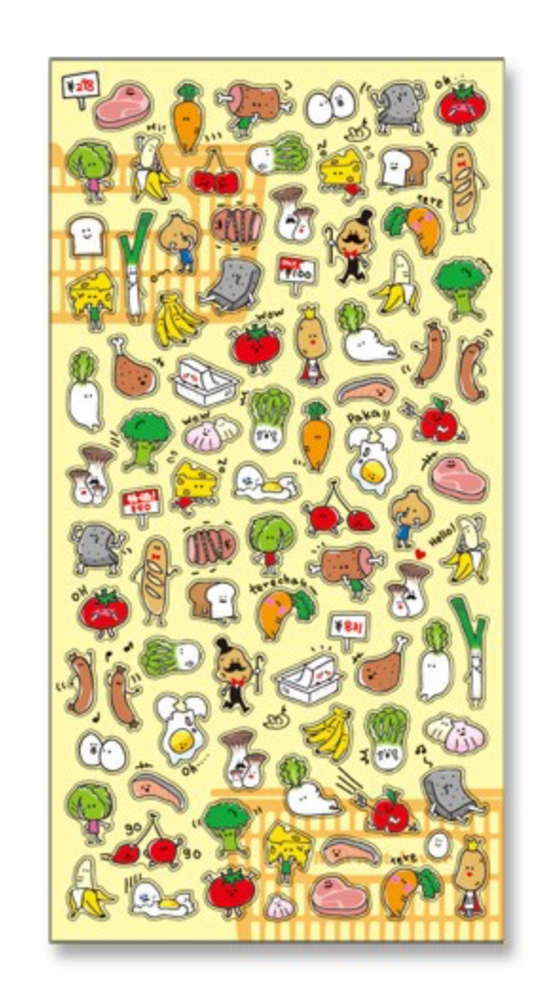 Mind Wave Stickers Cute Food and Veg