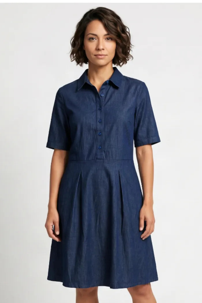 Frankie Dress Short - Denim