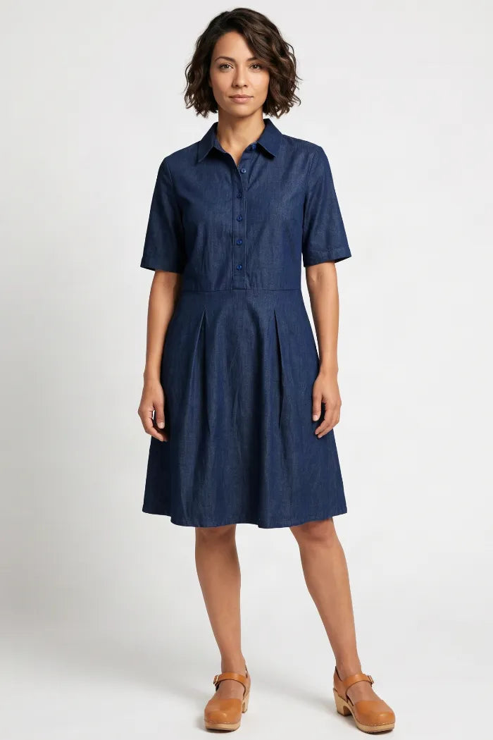 Frankie Dress Short - Denim