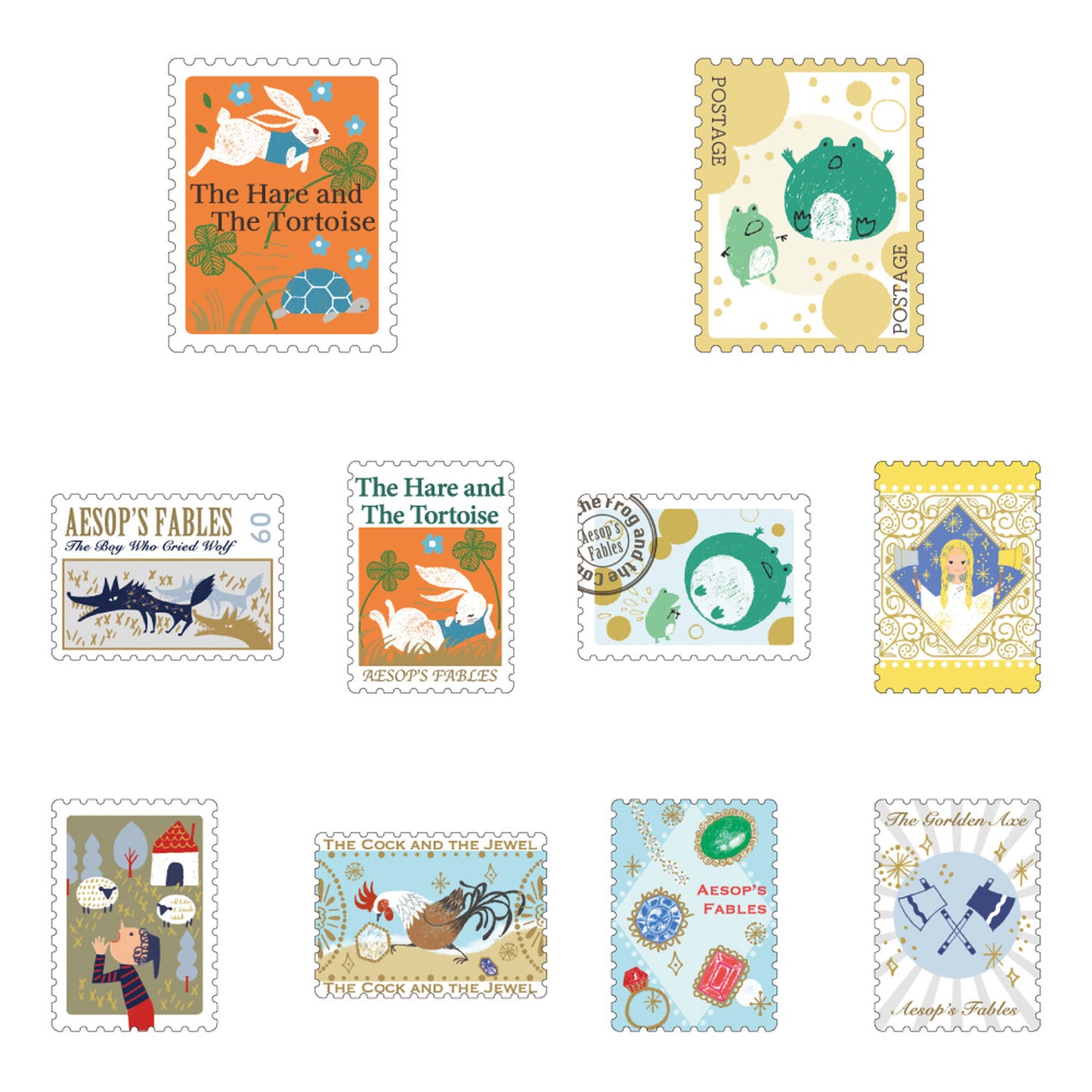 Shinzi Katoh Flake Sticker Matchbox Aesop Frog