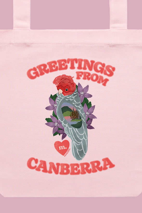 Greetings From Canberra Tote bag