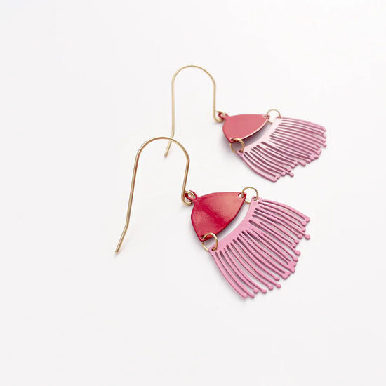 Mini Gum Blossom Earrings Ruby/Marshmellow