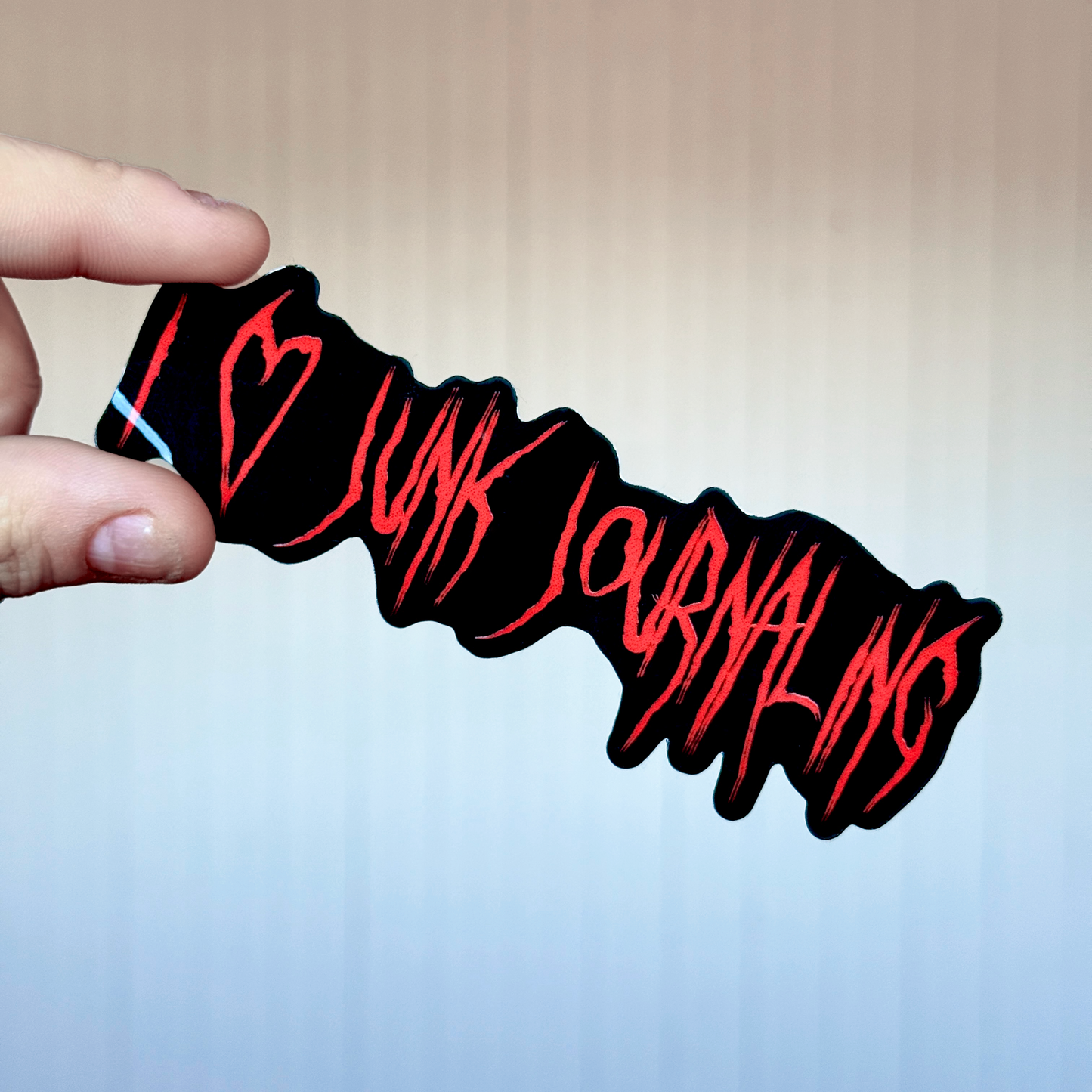 I Heart Junk Journaling Vinyl Sticker