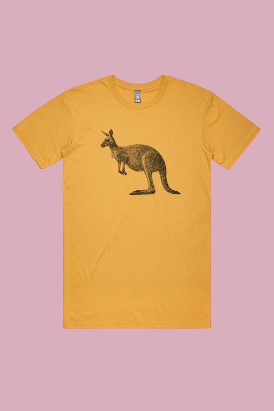 Dot the Kangaroo Tee Mustard