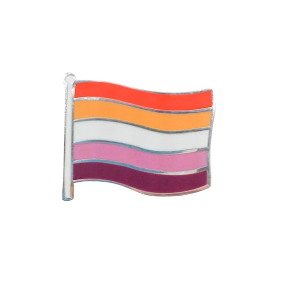 Load image into Gallery viewer, Lesbian Flag Enamel Pin
