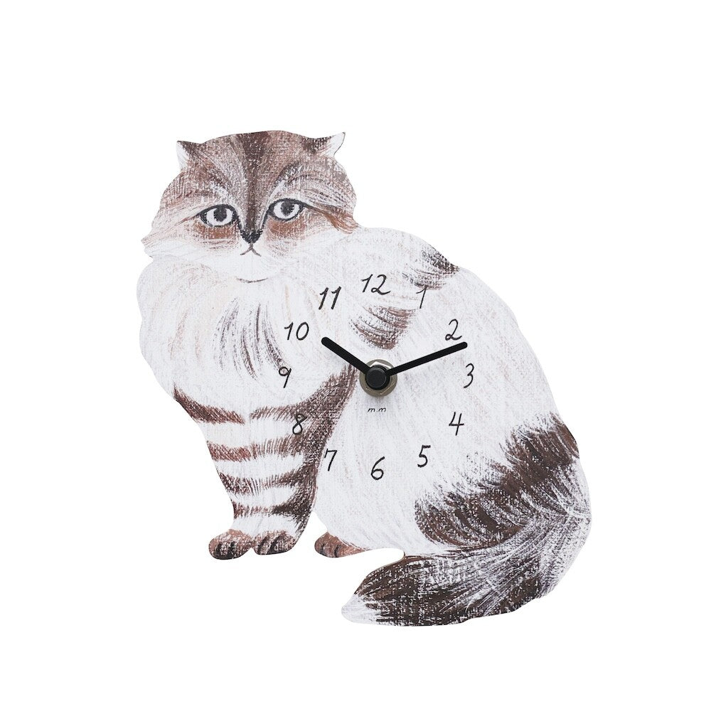 Matsuo Miyuki Diecut Wall Clock Lin Cat