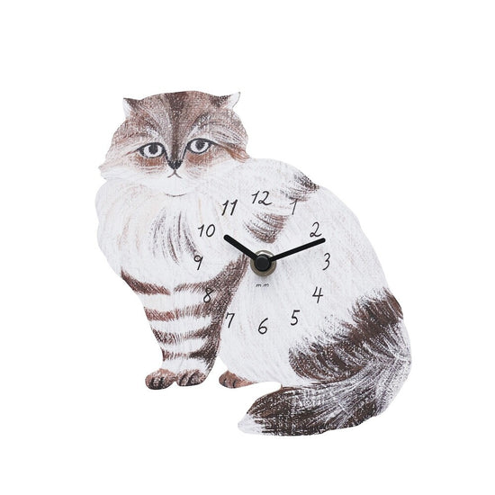 Matsuo Miyuki Diecut Wall Clock Lin Cat