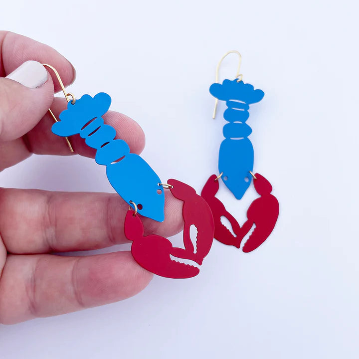 Load image into Gallery viewer, Lobster Drops Blue &amp;amp; Red
