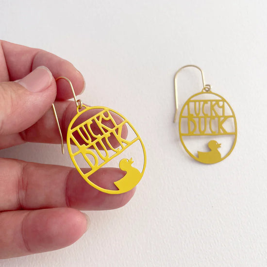 Mini Lucky Duck Dangles Yellow