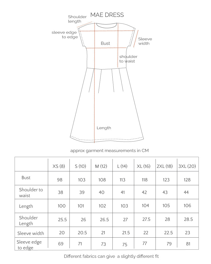 Mae Dress - Summer Flowers in Black