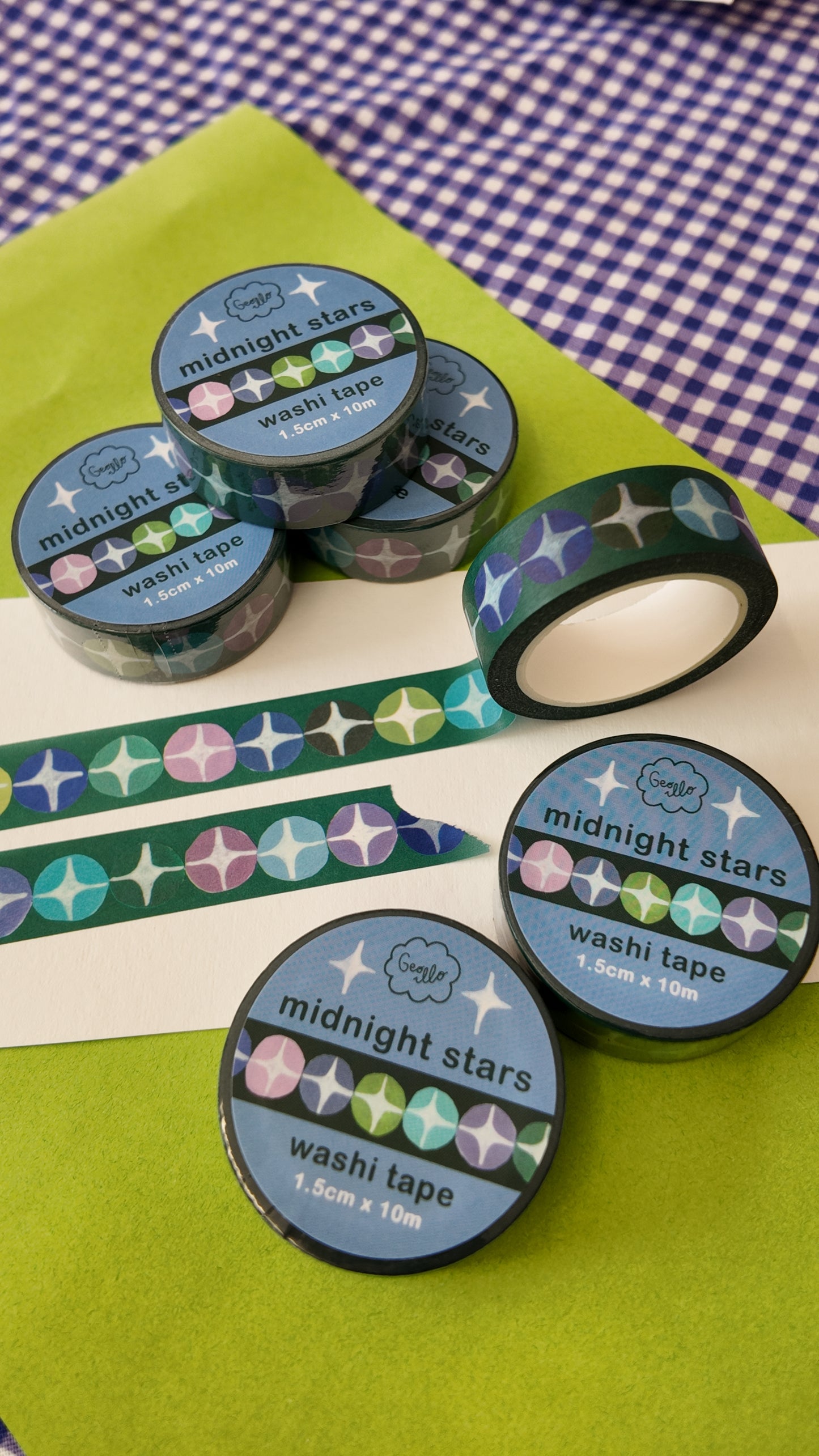 midnight stars washi tape