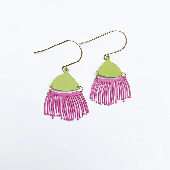 Mini Gum Blossom Earrings Pinky/Greeny