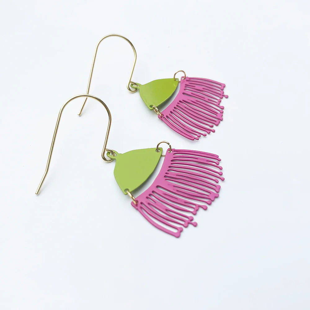 Mini Gum Blossom Earrings Pinky/Greeny