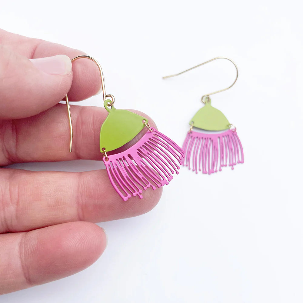 Mini Gum Blossom Earrings Pinky/Greeny