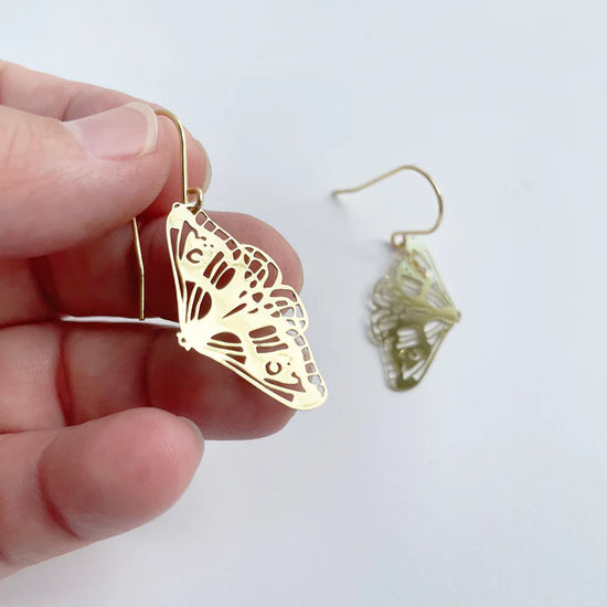 Load image into Gallery viewer, Mini Moth Dangles Gold
