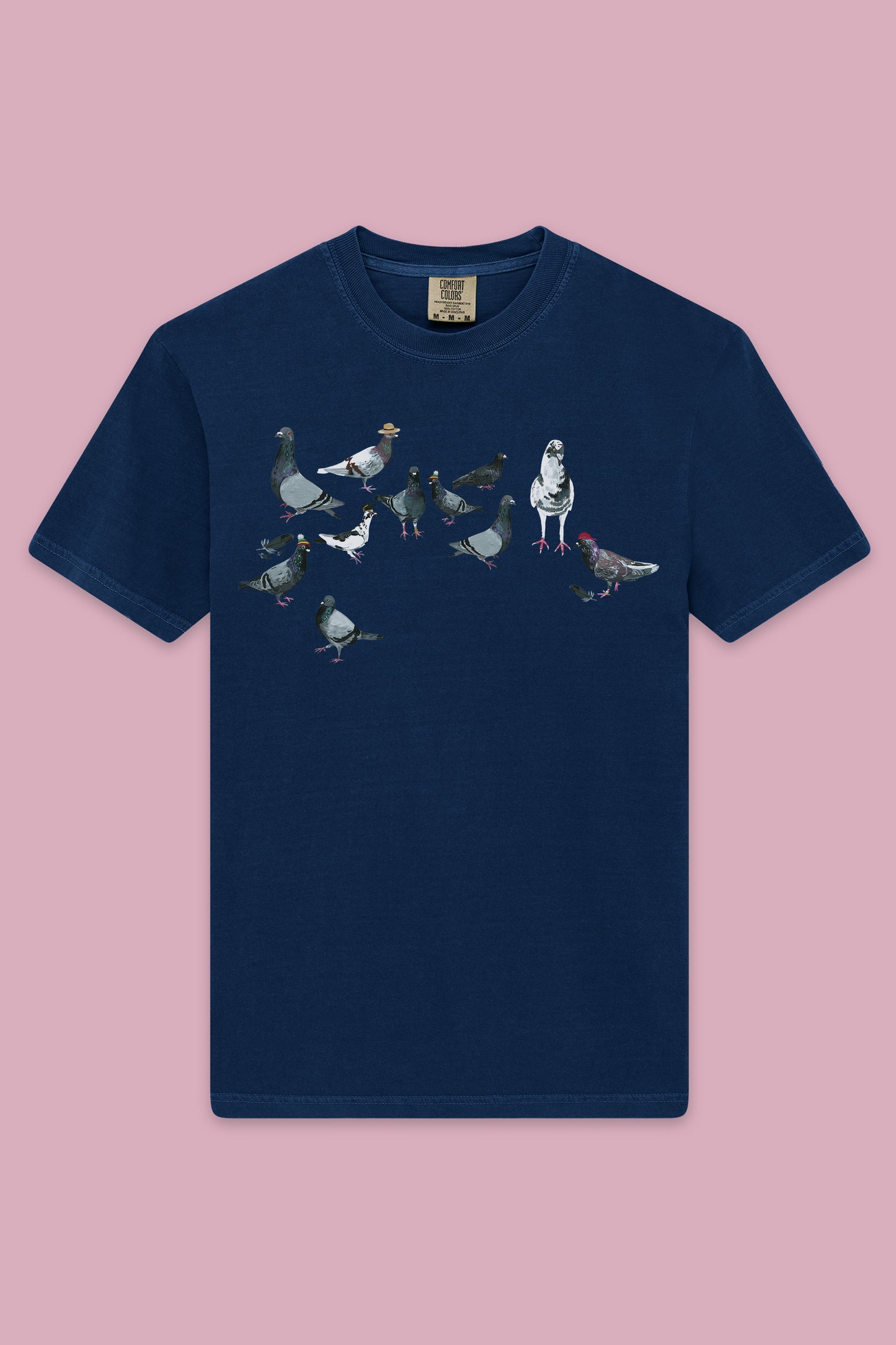 Pigeon Party Tee Navy