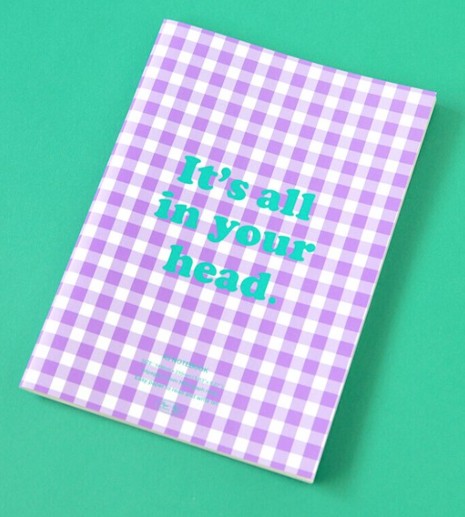 Notebook Purple Gingham A5