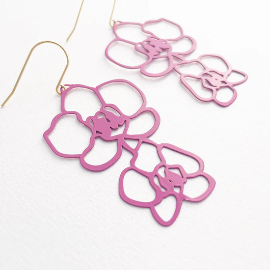 Load image into Gallery viewer, Orchid Dangles in Pink
