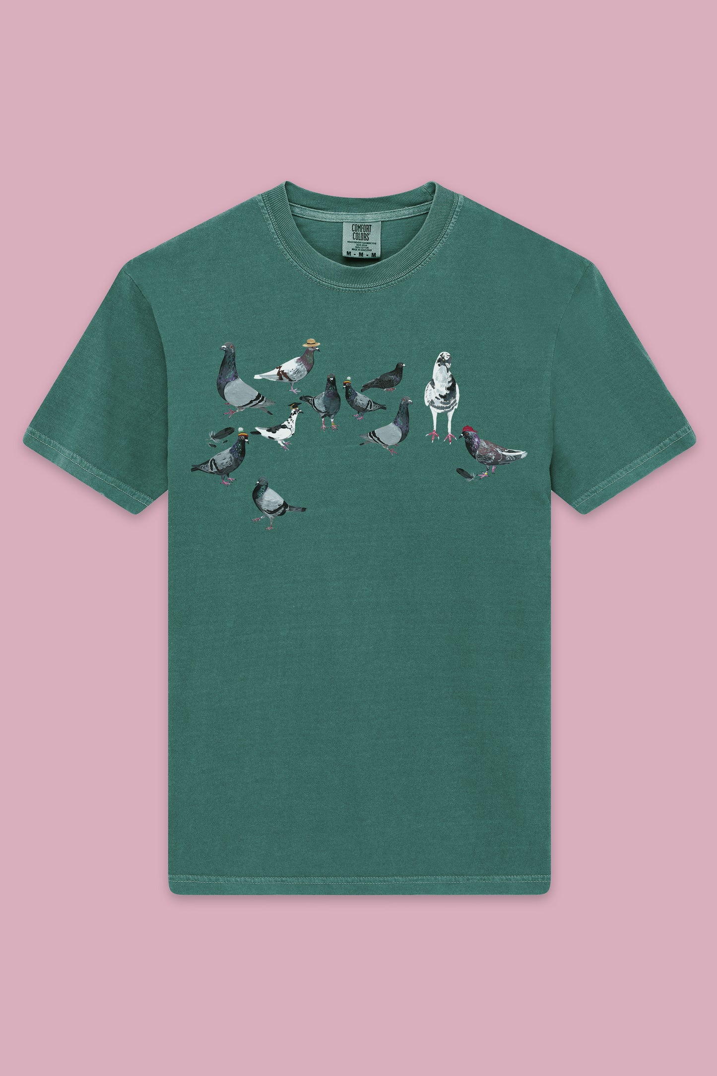 Pigeon Party Tee Light Green