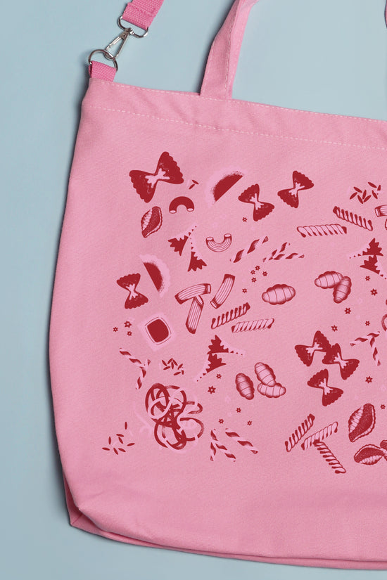 Pass the Pasta Tote Pink