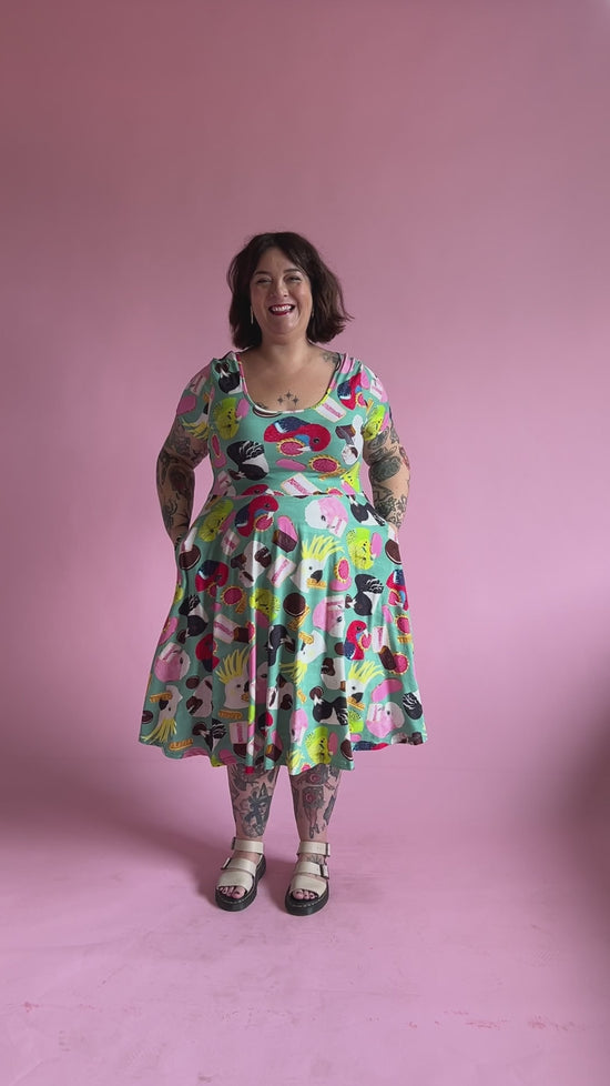 Load and play video in Gallery viewer, Bronte Dress Midi Birdy Allsorts
