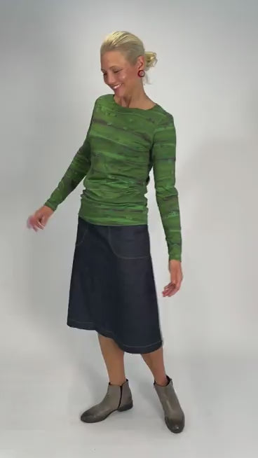 Load and play video in Gallery viewer, Zoe Denim Skirt Long
