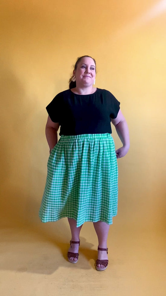 Load and play video in Gallery viewer, Ella Skirt Garden Gingham
