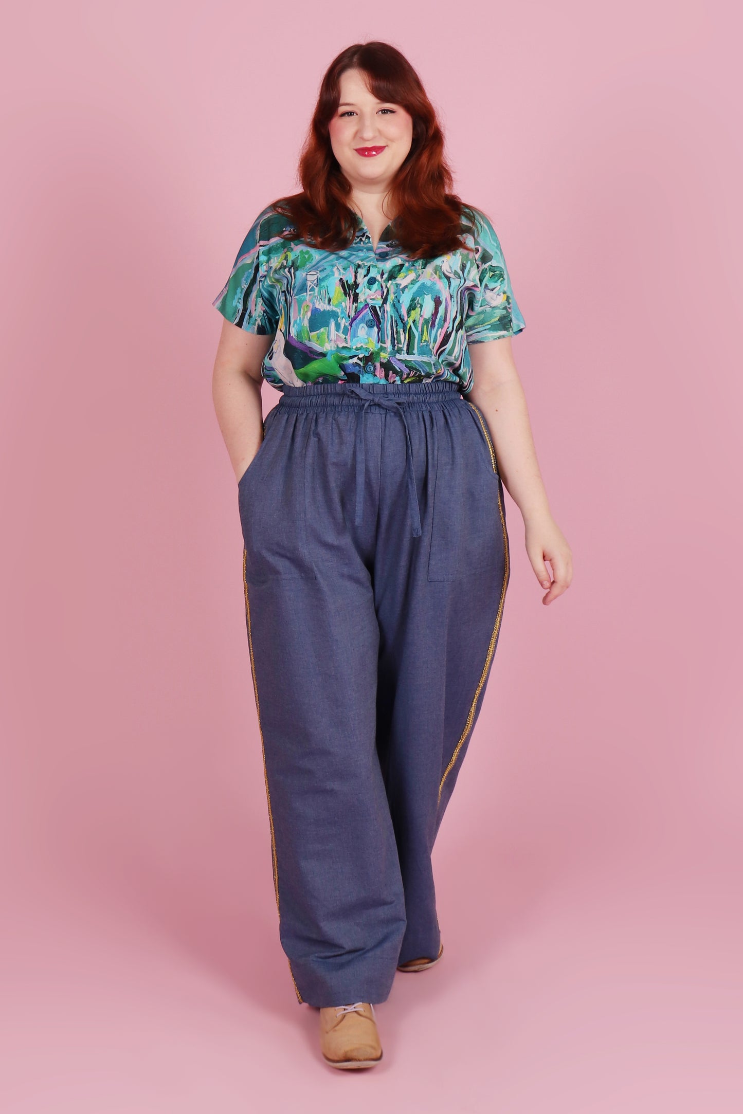 Load and play video in Gallery viewer, Paloma Pants Chambray Lustre
