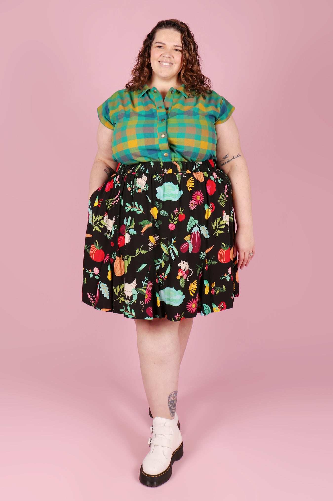 Load and play video in Gallery viewer, Gillian Skirt Veggie Patch
