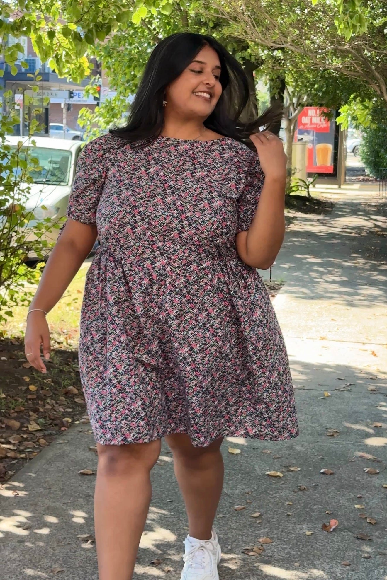 Load and play video in Gallery viewer, Harriet Dress Mini Pixel Floral
