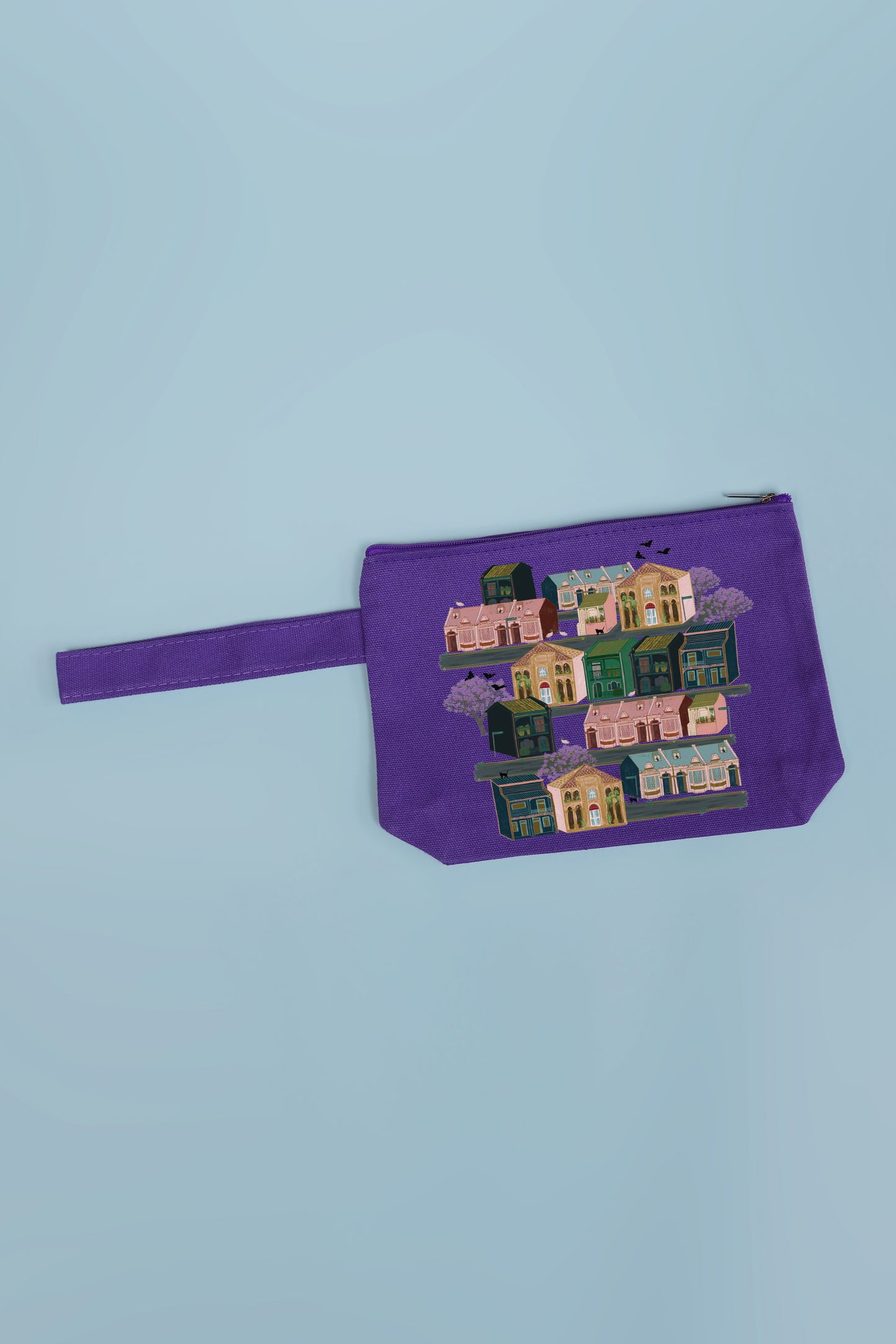 Terraces Zip Purse Purple