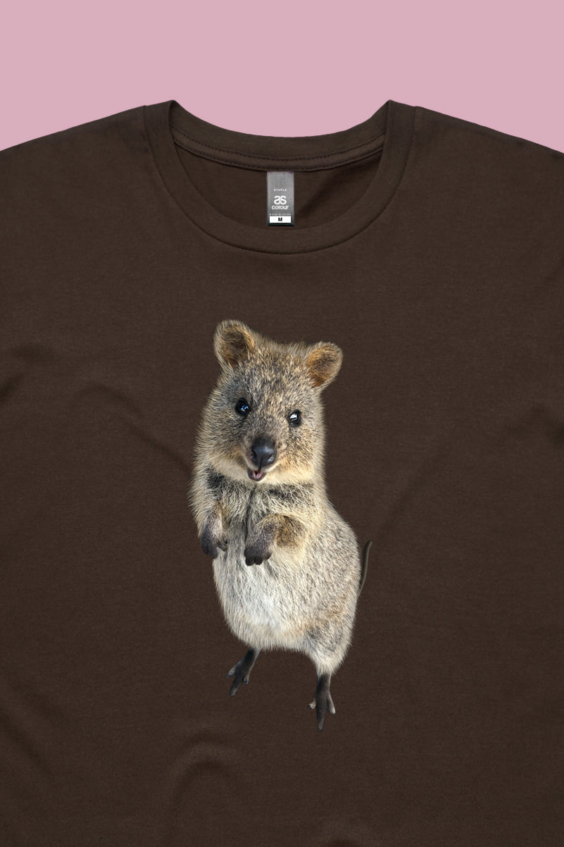 Quincy the Quokka Tee Dark Chocolate