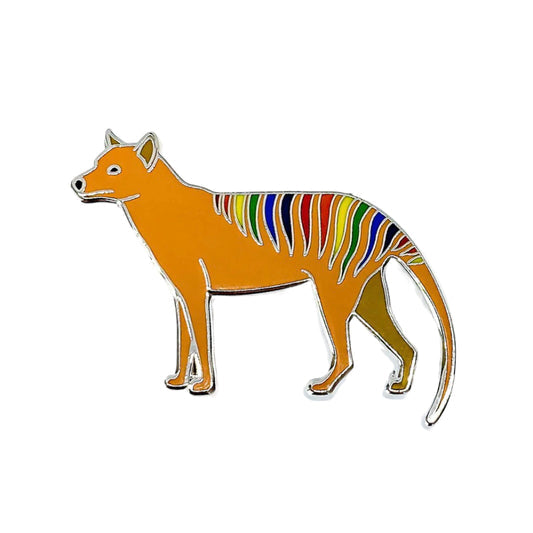 Load image into Gallery viewer, Rainbow Thylacine Enamel Pin
