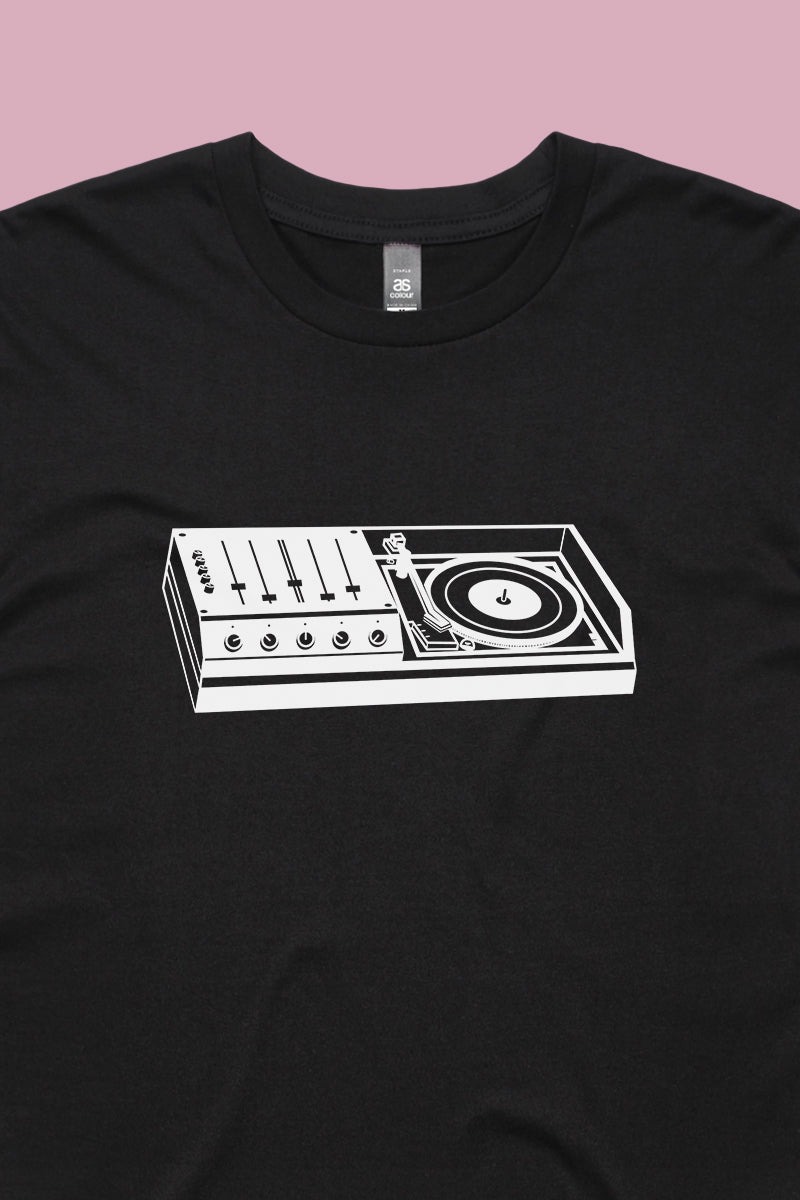 Turntable Deck Tee Black