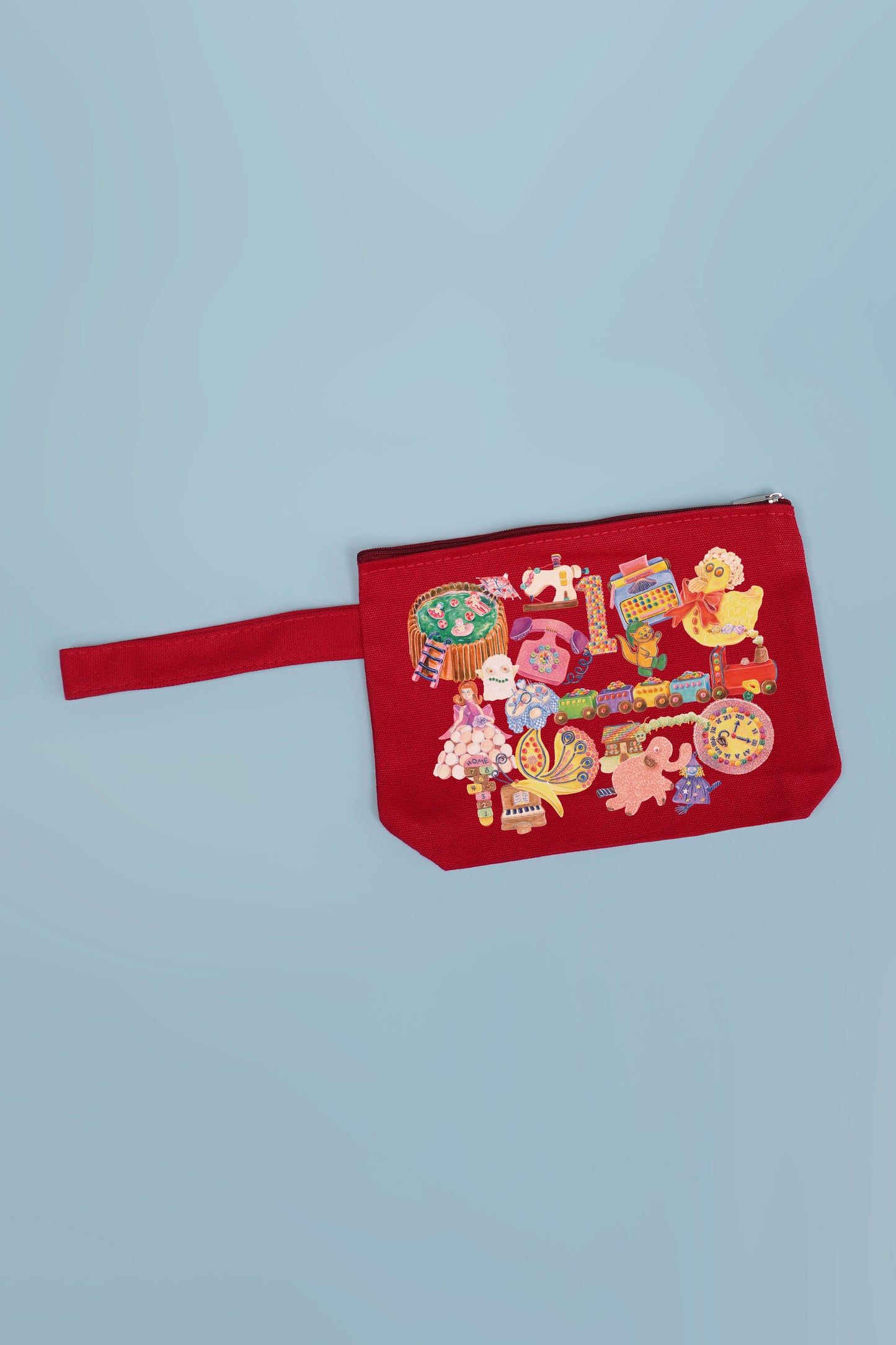 Cookbook Cakes Zip Purse Red
