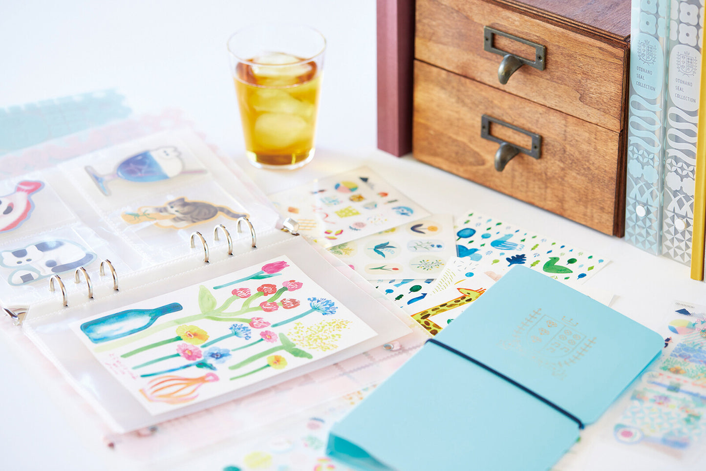 Otona Sticker File Binder Blue