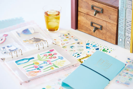 Otona Sticker File Binder Blue