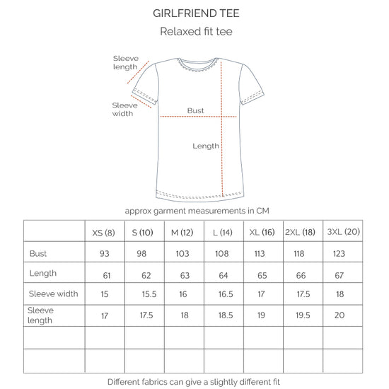 Girlfriend Tee - Checkers Print in Cerise & Green