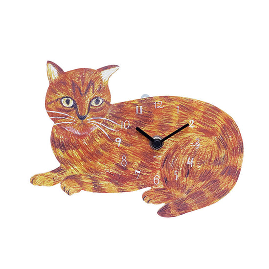 Matsuo Miyuki Diecut Wall Clock Shima Cat