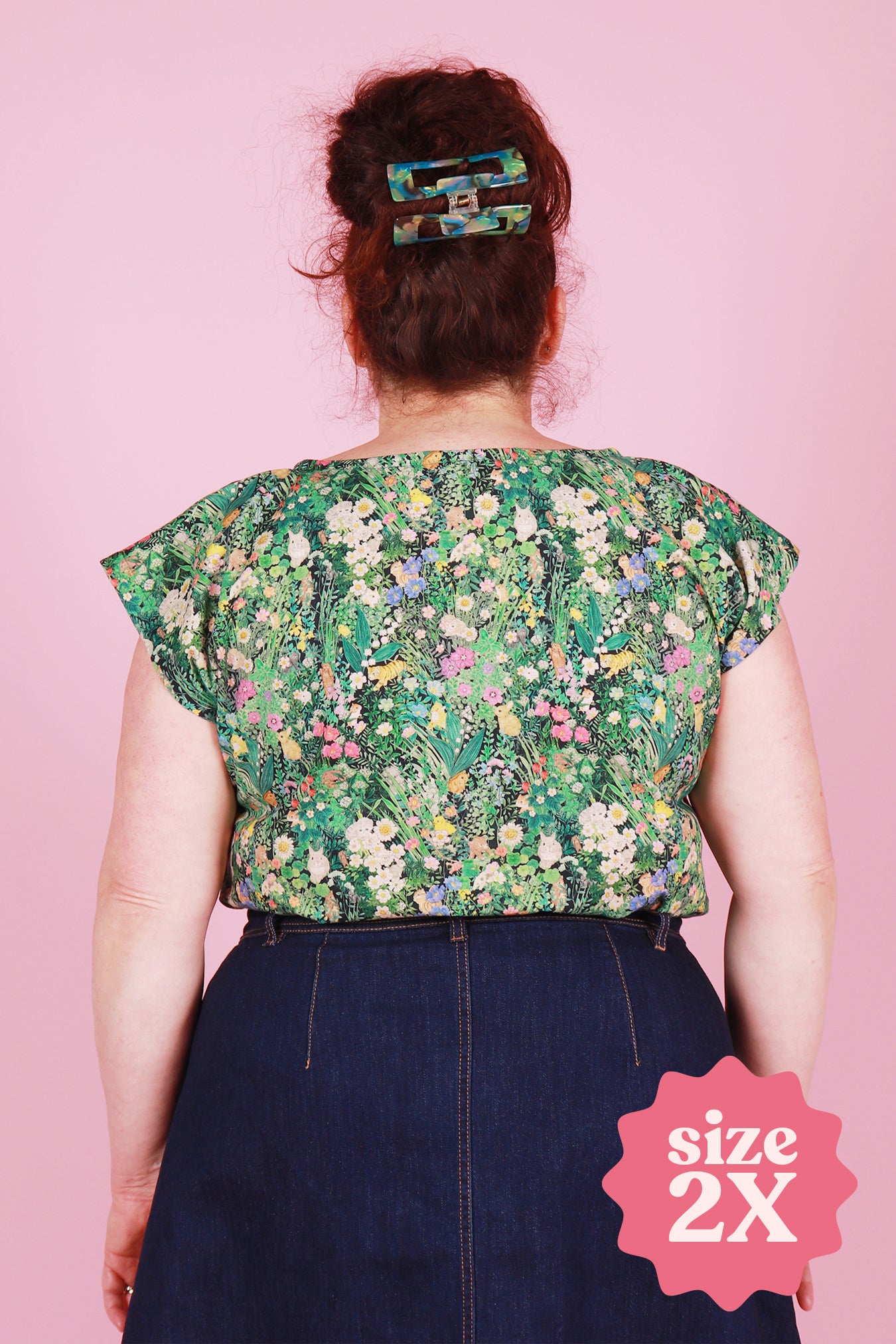 Made590 Lulu Top Embroidered Botany Black