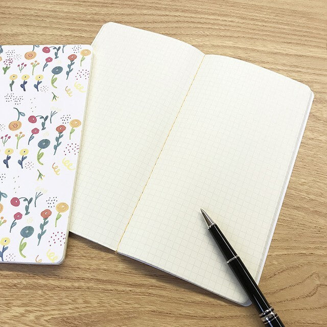 Slim Notebook Kurogoma Flowers