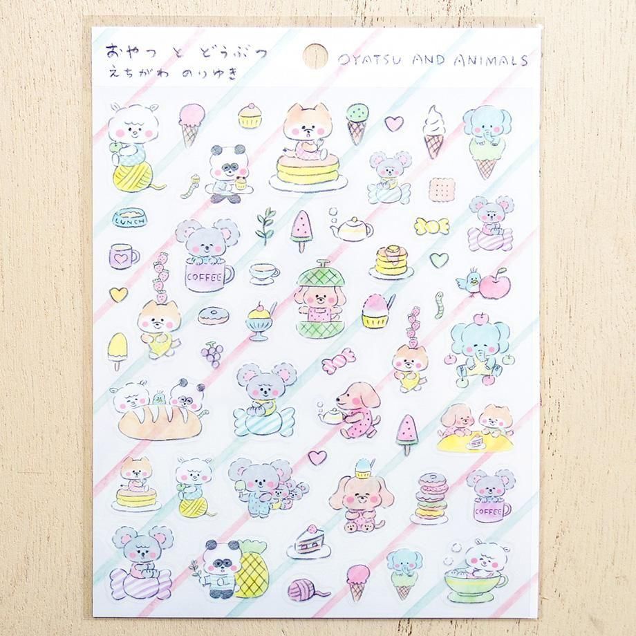 Echigawa Noriyuki Stickers Snacks and Animals