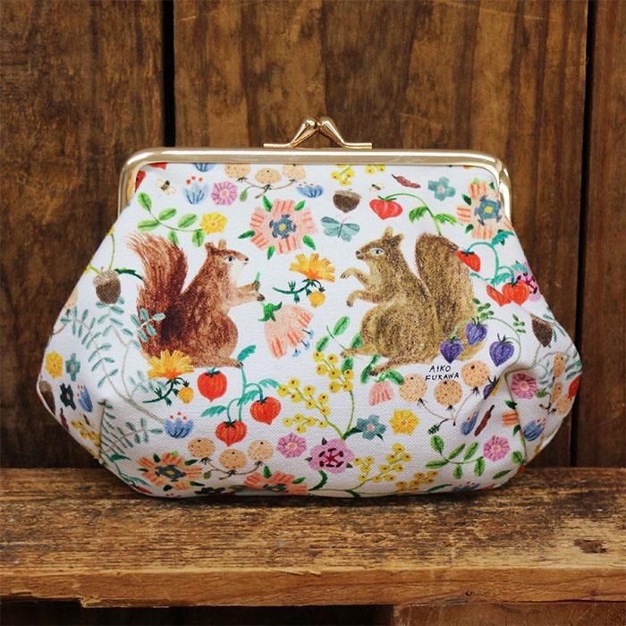 Squirrel Garden Aiko Fukawa Canvas Cosmetic Pouch