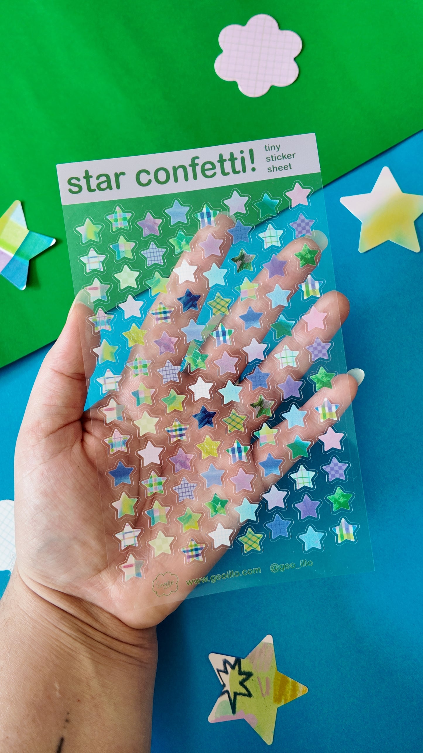 star confetti sticker sheet